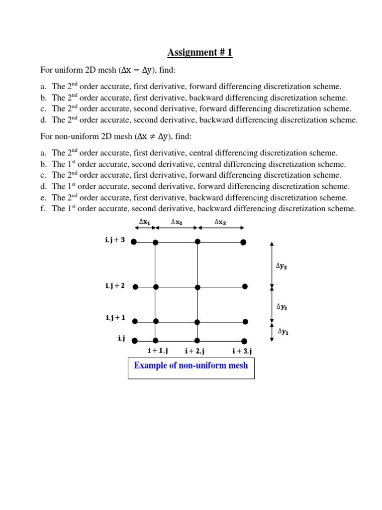 2D Mesh Differencing Schemes Explained | PDF