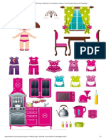 Girl Paper Doll with a Set of Kitchen Clothes _ Free Printable Papercraft Templates