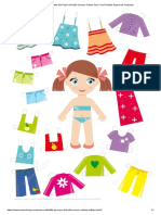 Little Girl Paper Doll with Summer Clothes Set _ Free Printable Papercraft Templates