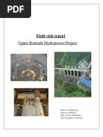 Upper Kotmale Hydropower Project: Field Visit Report