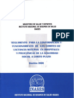 Reglamento para La Conformacion de Comites Lactancia Materna