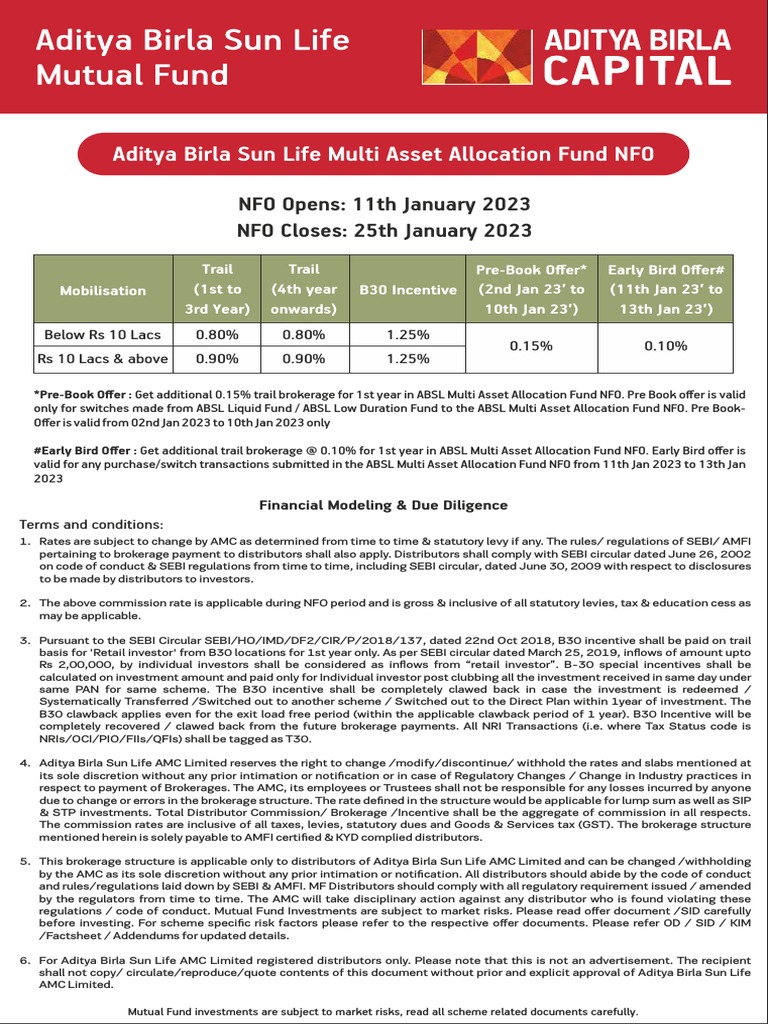 Brokerage structure absl multi asset allocation fund nfo pdf