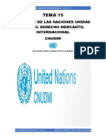 Tema 15 Comisión de Las Naciones Unidas para El Derecho Mercantil Internacional
