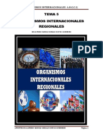 Tema 5 Regionales Organismos Internacionales
