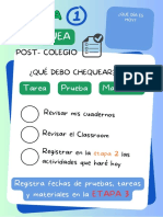 Lista de Tareas Post-Colegio Vuelta Al Cole Lila Blanco