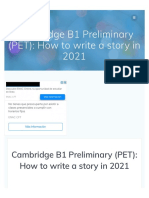Cambridge B1 Preliminary (PET) - How To Write A ST