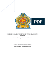 Guidelines For Monitoring and Reporting Adverse Drug Reactions For Healthcare Professionals & Patients