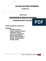 Strategies in Health Teaching: Our Lady of Fatima University