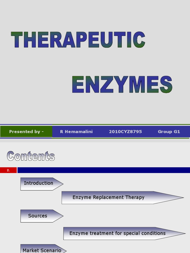 Therapeutic Enzymes PDF Protease Pharmaceutical Drug