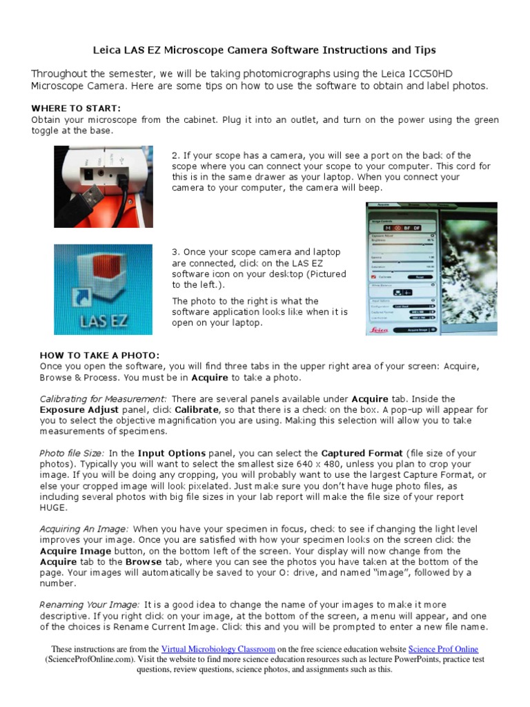 Leica LAS EZ Software Guide | PDF