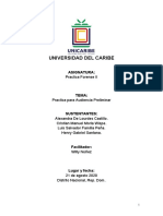 Universidad Del Caribe: Practica Forense II