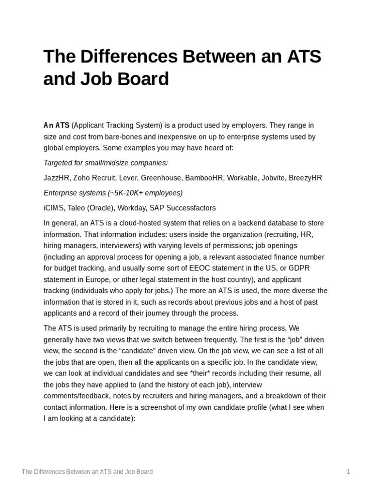 ATS vs Job Board: Key Differences | PDF