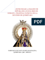 Rito para Entronizar La Imagen de Nuestra Señora de Los Dolores de Soriano