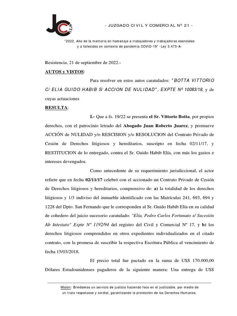 Sentencia Definitiva VIVI | PDF