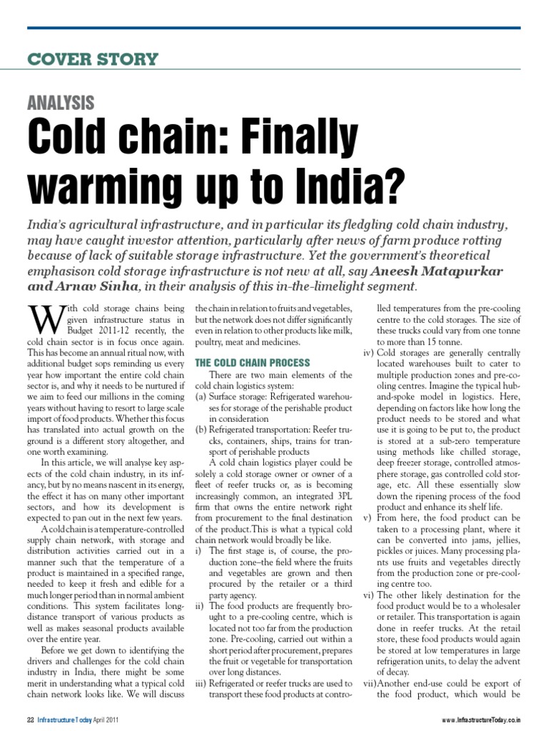 Analysis - Cold Chain - Finally Warming Up To India | PDF | Warehouse ...