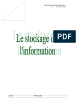 Cours 2 - Stockages