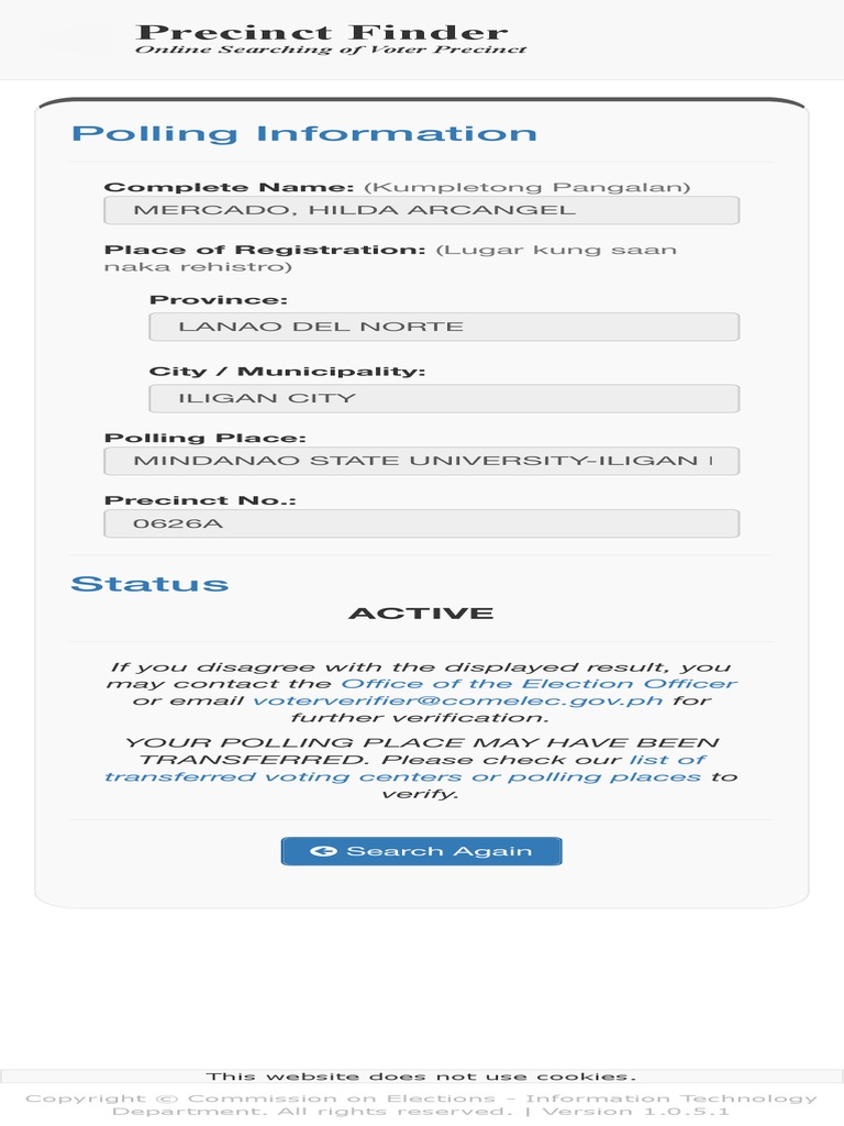 Online Voter Precinct Finder Guide | PDF