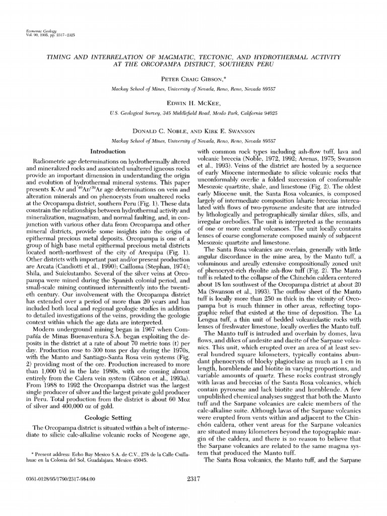 Gibson Et Al, 1995 Download Free PDF Petrology Minerals
