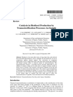 Catalysis in Biodiesel Production by