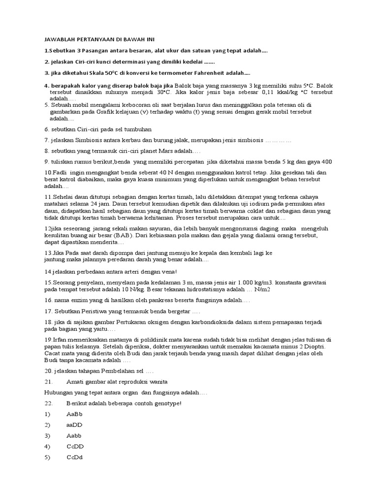 Latihan Soal Un 1 Pdf