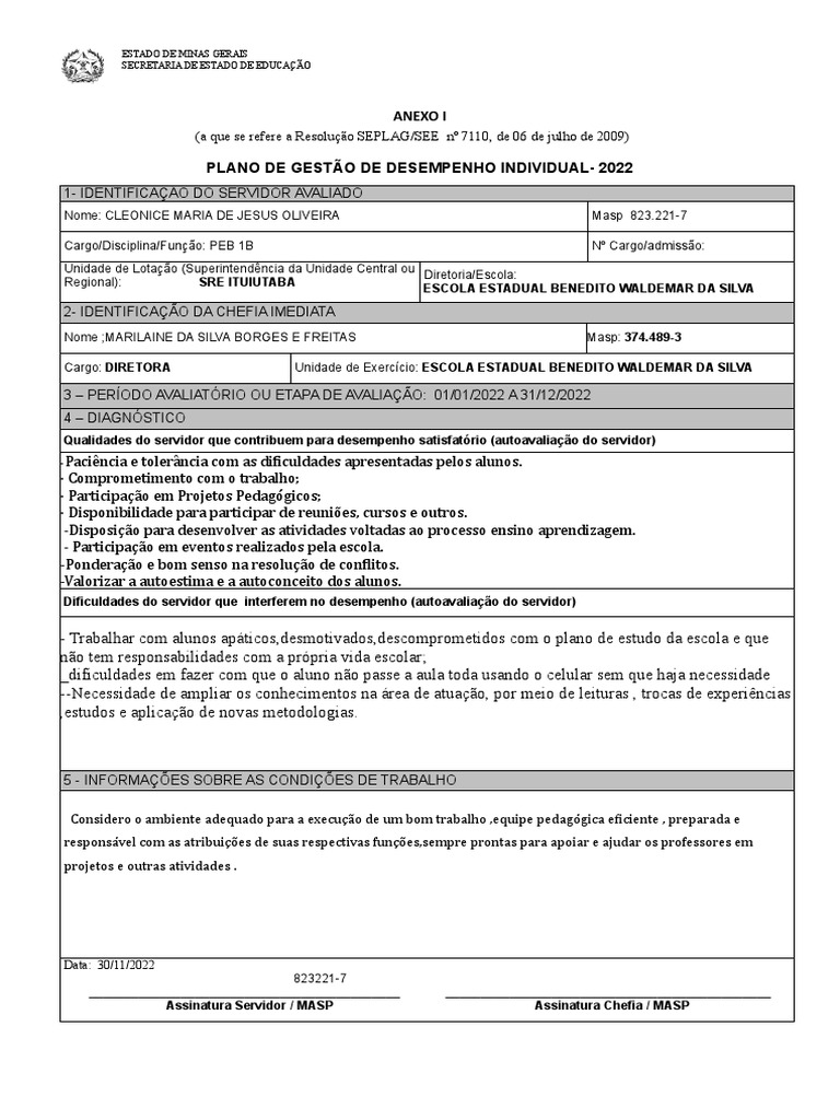 PGDI 2022 Cleonice | PDF | Aprendizado | Pedagogia