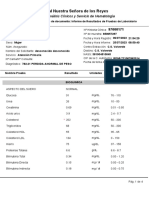 Hospital Nuestra Señora de Los Reyes: Servicio de Análisis Clínicos y Servicio de Hematología