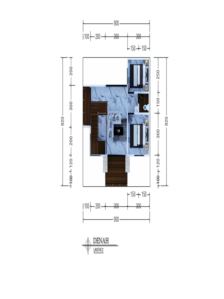Denah Pojok Lantai 2 | PDF