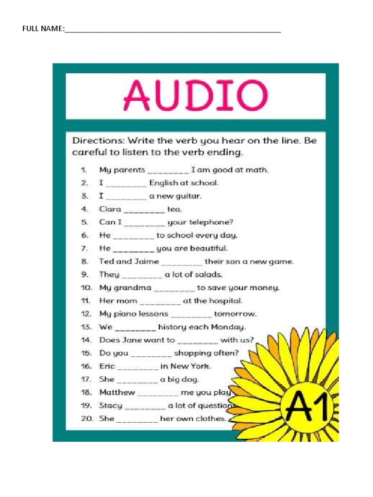 Listening Worksheet | PDF