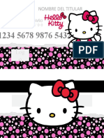 Tarjeta de Credito Hello Kitty Kosmic Imprimibles