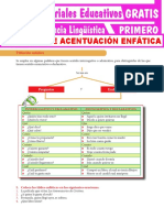 Ejemplos de Acentuación Enfática para Primer Grado de Secundaria