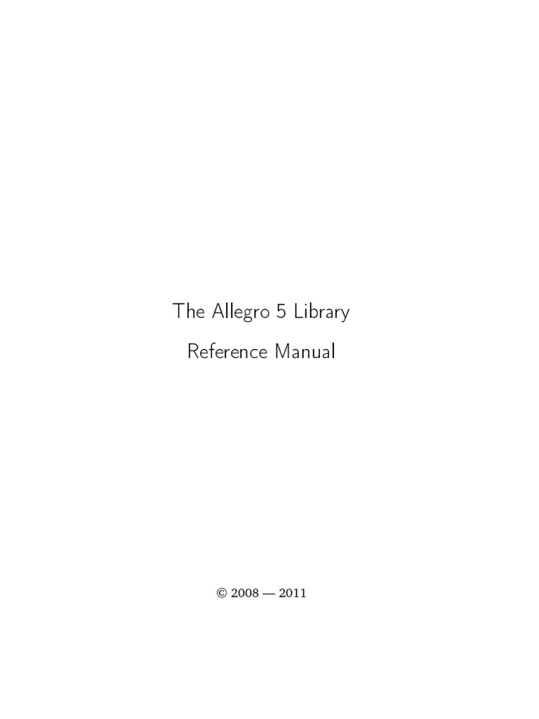 Allegro 5.0.4 Manual | PDF | Computer Graphics | Computer Hardware
