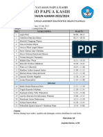 Jadwal Asesmen Awal Kelas 5b