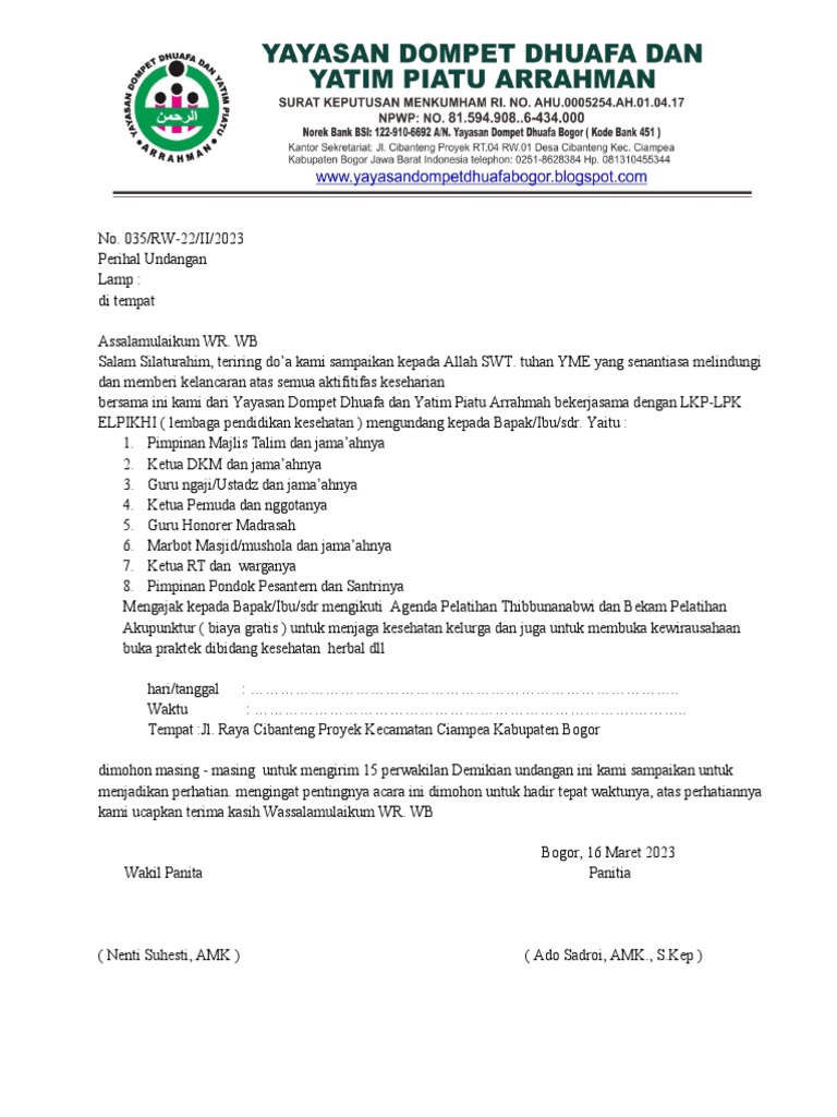 Proposal Pelatihan Bekam Gratis PDF