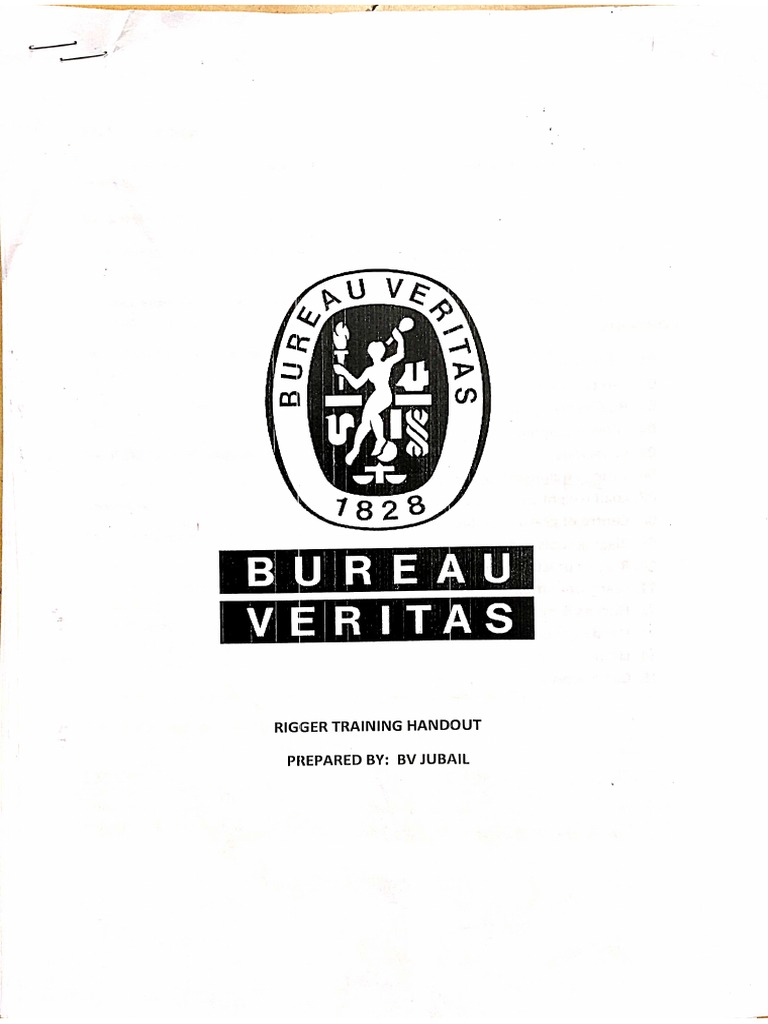 Tuv Rigger Training Handout Pdf