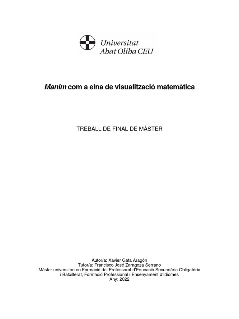Manim Gata 2022 | PDF