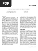 Detc04/Dfm: Plastics Product and Process Design Strategies