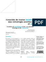 Creación de Textos, Una Estrategia Asertiva en El: Inéditos Aula