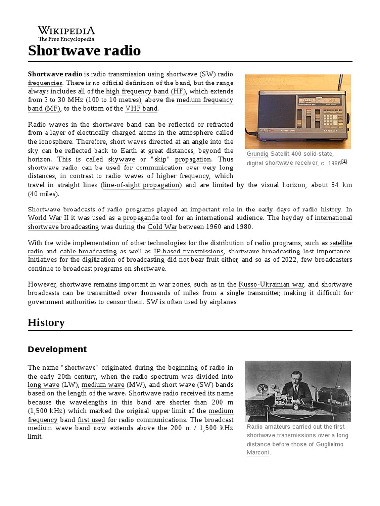 Shortwave Radio PDF