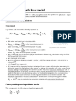 Log-Distance Path Loss Model