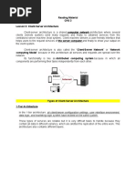 Lesson 2 (Client-Server Architecture)