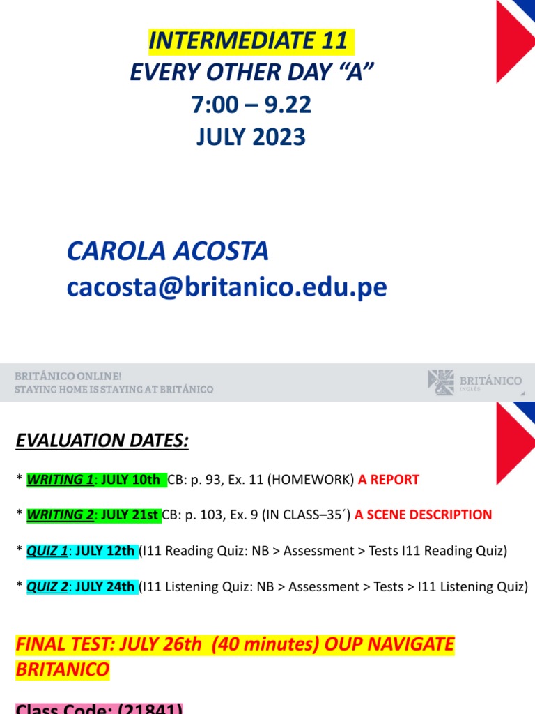 Intermediate 11 Class Schedule July 2023 | PDF | Science & Mathematics