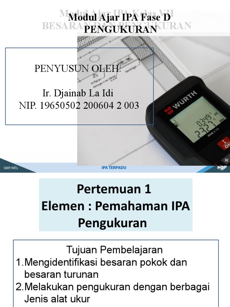 IPA Kelas 7 Bab 1 Besaran Dan Pengukuran LKMD | PDF | Kajian Bahasa Asing