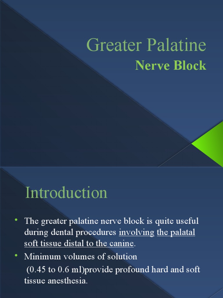 Greater Palatine | PDF | Anesthesia | Injection (Medicine)