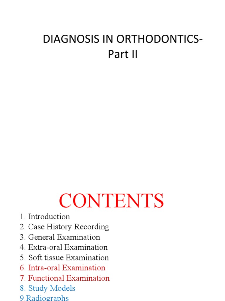 DIAGNOSIS IN ORTHODONTICSPart II PDF
