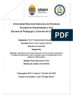 Universidad Nacional Autónoma de Honduras Facultad de Humanidades y Arte Escuela de Pedagogía y Ciencias de La Educación