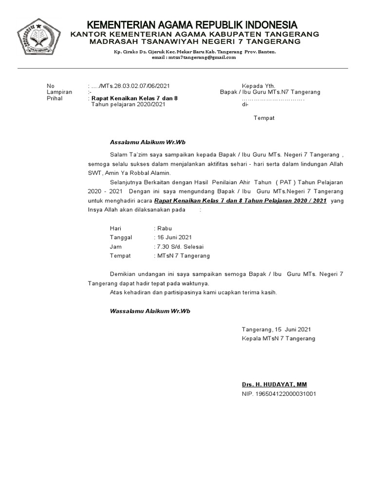 undangan_rapat_guru | PDF
