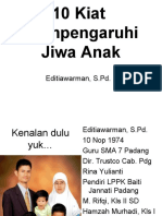 10 Kiat Mempengaruhi Jiwa Anak