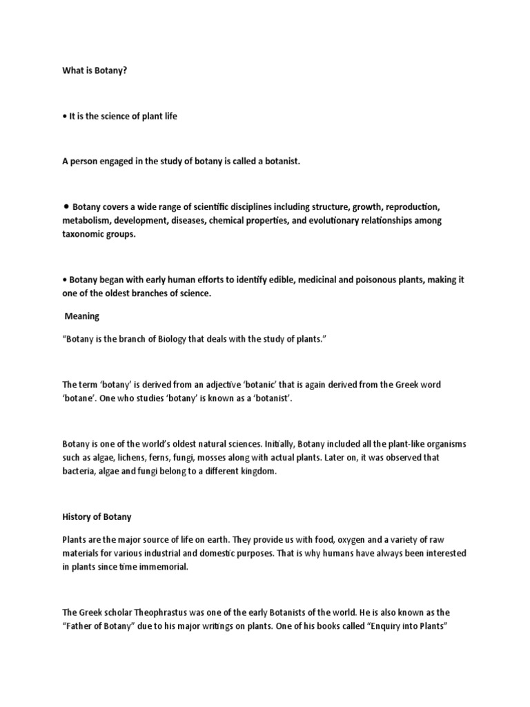 What Is Botany-WPS Office | PDF | Science & Mathematics