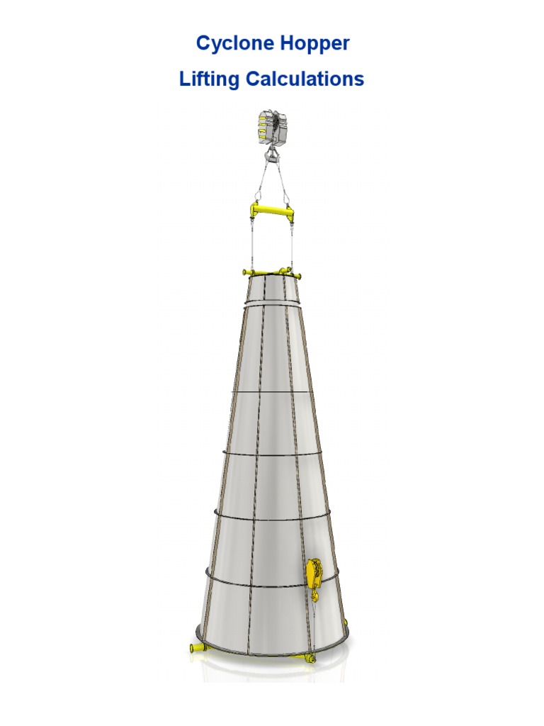 Cyclone Rigging Calculation & Lifting Device Calculation | PDF