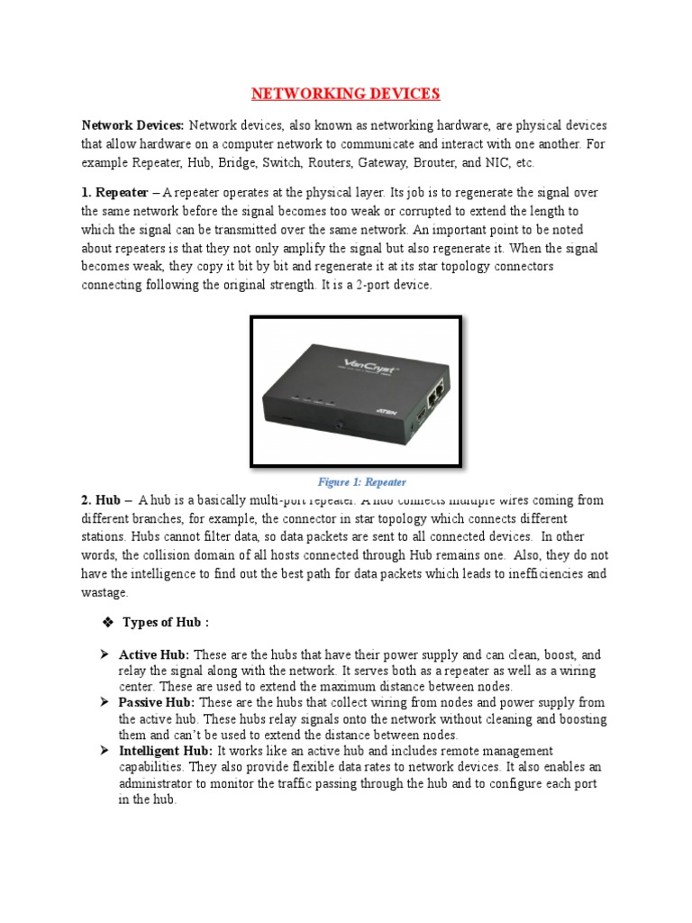 Networking Devices | PDF | Network Switch | Computer Network